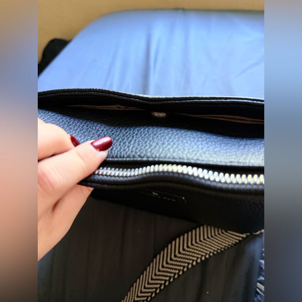 London Fog Black Multi-Pocket Bag